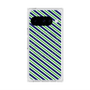 Premium Square Case with Pixelsnap［ Small Stripe - Navy × Green ］