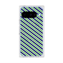 Premium Square Case with Pixelsnap［ Small Stripe - Navy × Green ］