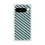 Premium Square Case with Pixelsnap［ Small Stripe - Navy × Green ］