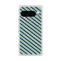 Premium Square Case with Pixelsnap［ Small Stripe - Navy × Green ］
