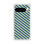 Premium Square Case with Pixelsnap［ Small Stripe - Navy × Green ］