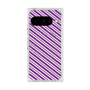 Premium Square Case with Pixelsnap［ Small Stripe - Purple × Pink ］