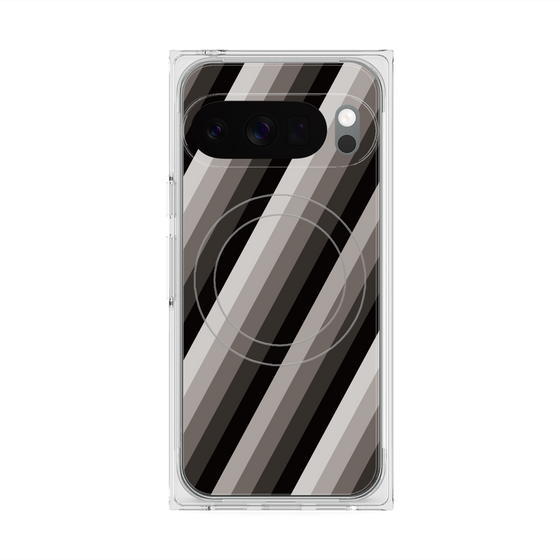 Premium Square Case with Pixelsnap［ Middle Stripe - Black ］