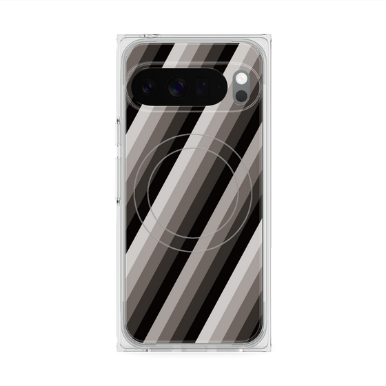 Premium Square Case with Pixelsnap［ Middle Stripe - Black ］
