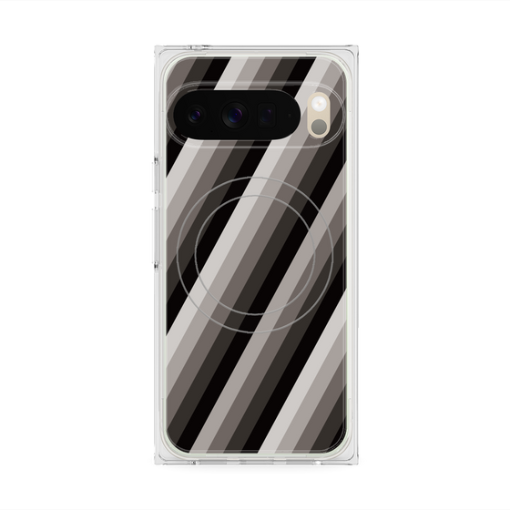 Premium Square Case with Pixelsnap［ Middle Stripe - Black ］