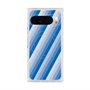 Premium Square Case with Pixelsnap［ Middle Stripe - Blue ］