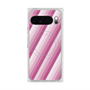 Premium Square Case with Pixelsnap［ Middle Stripe - Pink ］