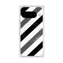 Premium Square Case with Pixelsnap［ Big Stripe - Black × Gray ］