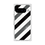Premium Square Case with Pixelsnap［ Big Stripe - Black × Gray ］