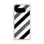 Premium Square Case with Pixelsnap［ Big Stripe - Black × Gray ］
