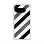 Premium Square Case with Pixelsnap［ Big Stripe - Black × Gray ］