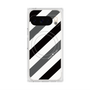 Premium Square Case with Pixelsnap［ Big Stripe - Black × Gray ］