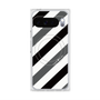 Premium Square Case with Pixelsnap［ Big Stripe - Black × Gray ］