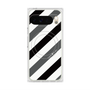 Premium Square Case with Pixelsnap［ Big Stripe - Black × Gray ］
