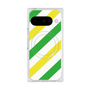 Premium Square Case with Pixelsnap［ Big Stripe - Green × Yellow ］