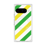 Premium Square Case with Pixelsnap［ Big Stripe - Green × Yellow ］