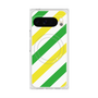 Premium Square Case with Pixelsnap［ Big Stripe - Green × Yellow ］