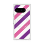 Premium Square Case with Pixelsnap［ Big Stripe - Purple × Pink ］