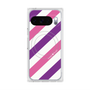 Premium Square Case with Pixelsnap［ Big Stripe - Purple × Pink ］