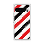 Premium Square Case with Pixelsnap［ Big Stripe - Red × Black ］