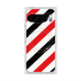 Premium Square Case with Pixelsnap［ Big Stripe - Red × Black ］