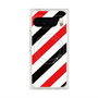 Premium Square Case with Pixelsnap［ Big Stripe - Red × Black ］