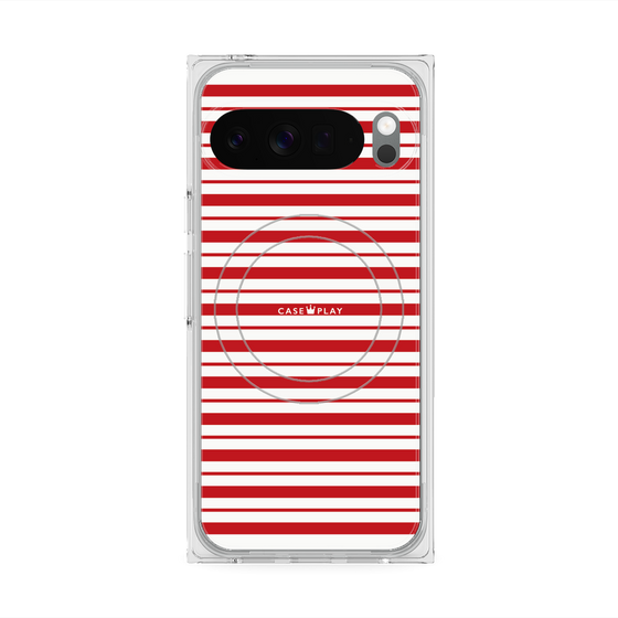 Premium Square Case with Pixelsnap［ Small Border - Red ］