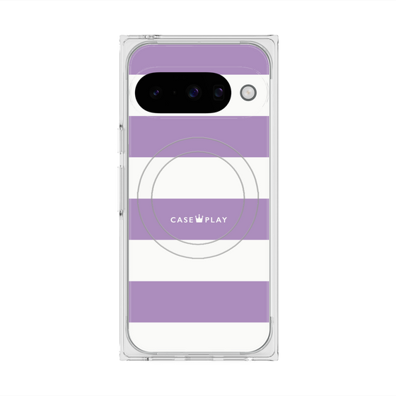 Premium Square Case with Pixelsnap［ Big Border - Purple ］