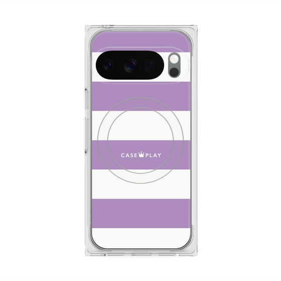Premium Square Case with Pixelsnap［ Big Border - Purple ］