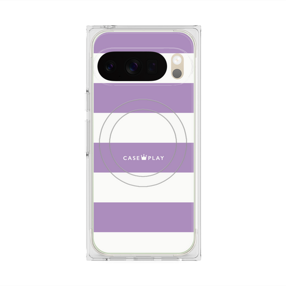 Premium Square Case with Pixelsnap［ Big Border - Purple ］