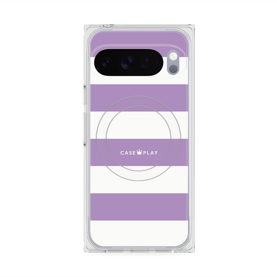 Premium Square Case with Pixelsnap［ Big Border - Purple ］