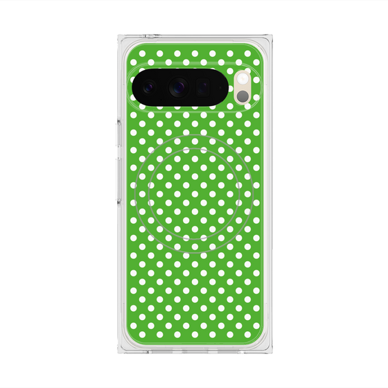Premium Square Case with Pixelsnap［ Small Dot - Green ］