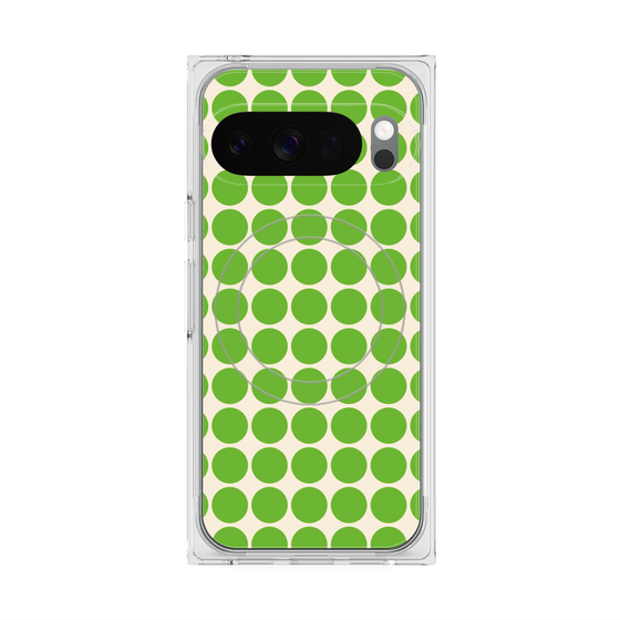 Premium Square Case with Pixelsnap［ Big Dot - Green ］