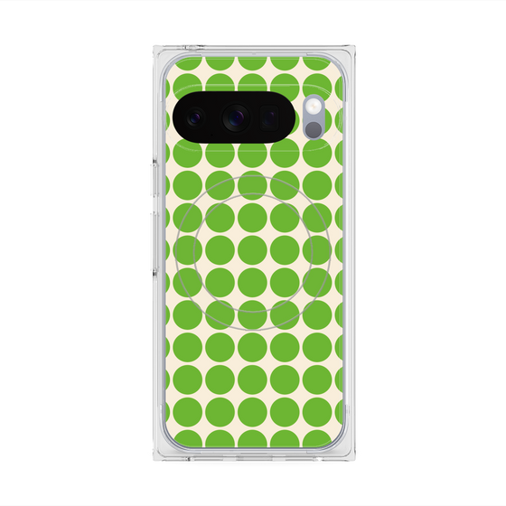 Premium Square Case with Pixelsnap［ Big Dot - Green ］