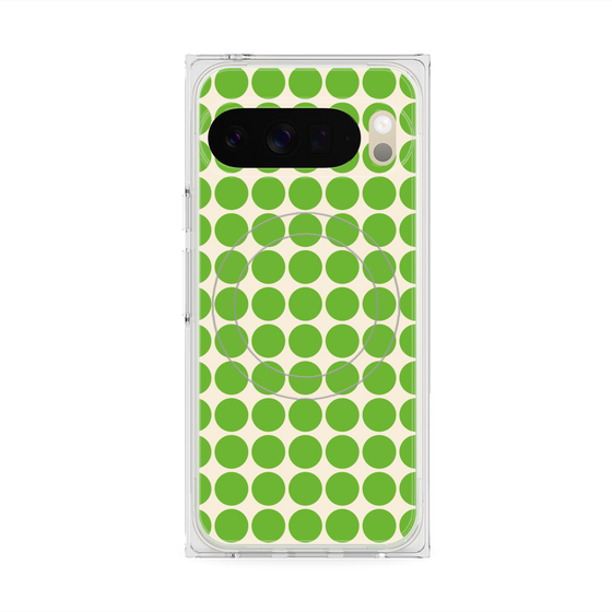 Premium Square Case with Pixelsnap［ Big Dot - Green ］
