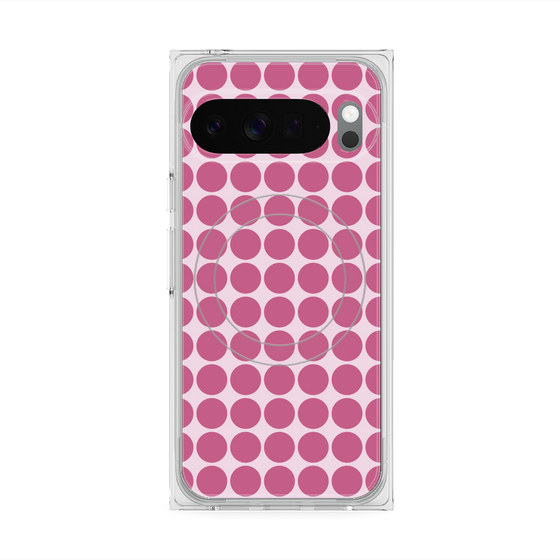 Premium Square Case with Pixelsnap［ Big Dot - Pink ］