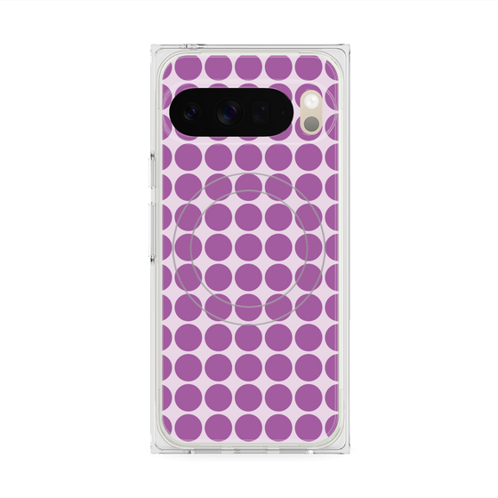 Premium Square Case with Pixelsnap［ Big Dot - Purple ］