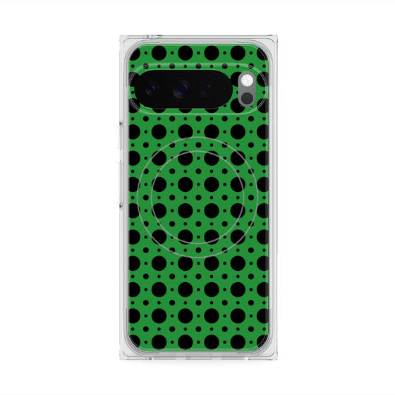 Premium Square Case with Pixelsnap［ Shower Dot - Green ］