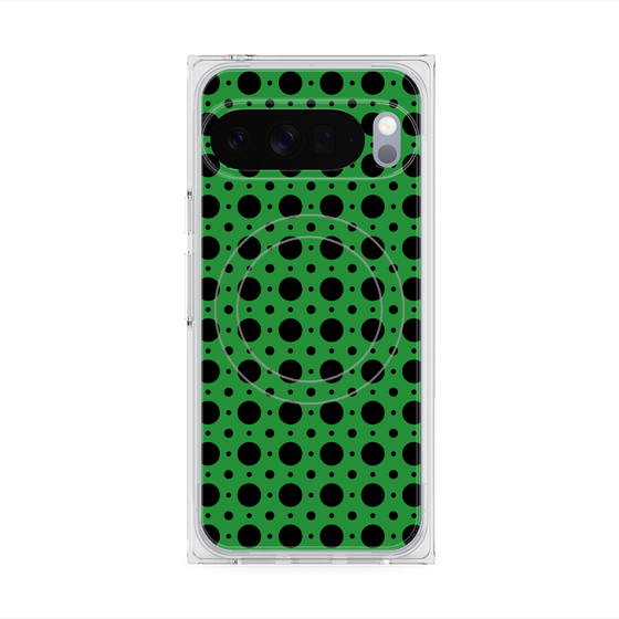 Premium Square Case with Pixelsnap［ Shower Dot - Green ］