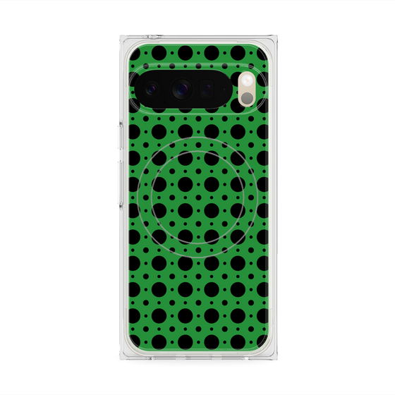 Premium Square Case with Pixelsnap［ Shower Dot - Green ］