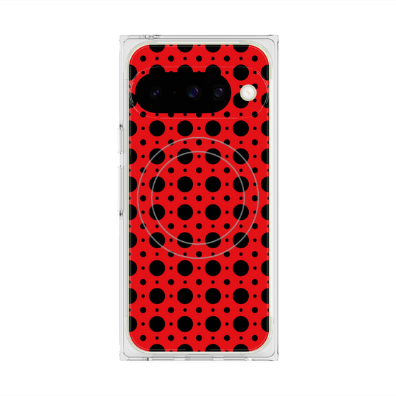 Premium Square Case with Pixelsnap［ Shower Dot - Red ］