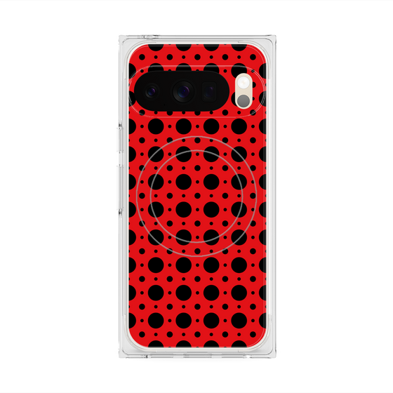 Premium Square Case with Pixelsnap［ Shower Dot - Red ］