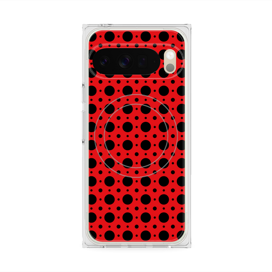 Premium Square Case with Pixelsnap［ Shower Dot - Red ］