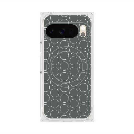 Premium Square Case with Pixelsnap［ Dot Circle - Gray ］