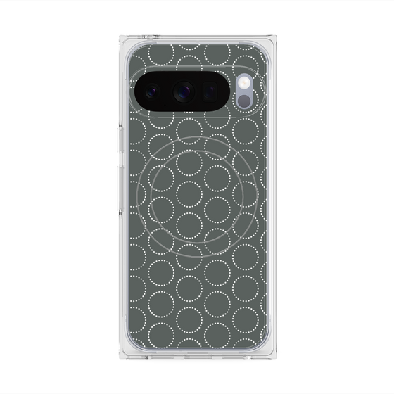 Premium Square Case with Pixelsnap［ Dot Circle - Gray ］