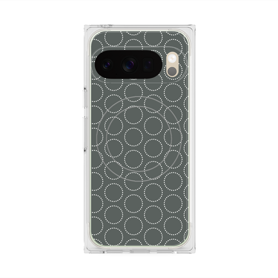 Premium Square Case with Pixelsnap［ Dot Circle - Gray ］
