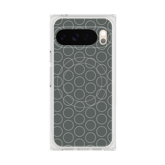 Premium Square Case with Pixelsnap［ Dot Circle - Gray ］