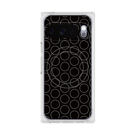 Premium Square Case with Pixelsnap［ Dot Circle - Black ］