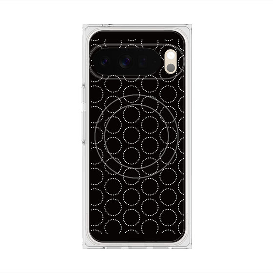 Premium Square Case with Pixelsnap［ Dot Circle - Black ］
