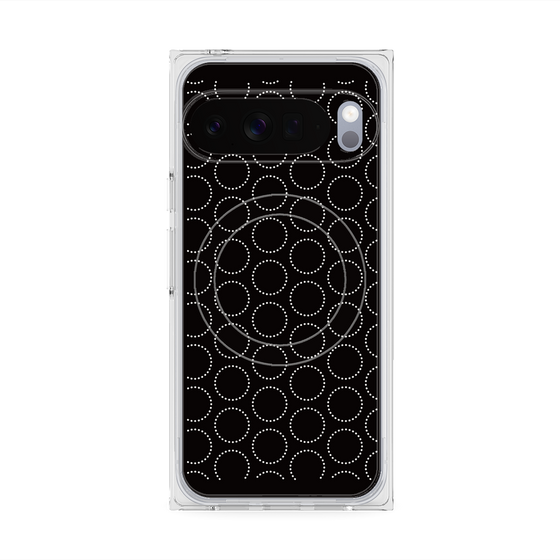 Premium Square Case with Pixelsnap［ Dot Circle - Black ］